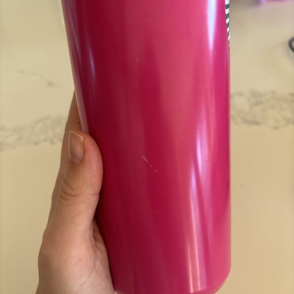 Starbucks 2024 Christmas Vacuum Insulated Tumbler Twist Pink & Green 24oz - Picture 6 of 6